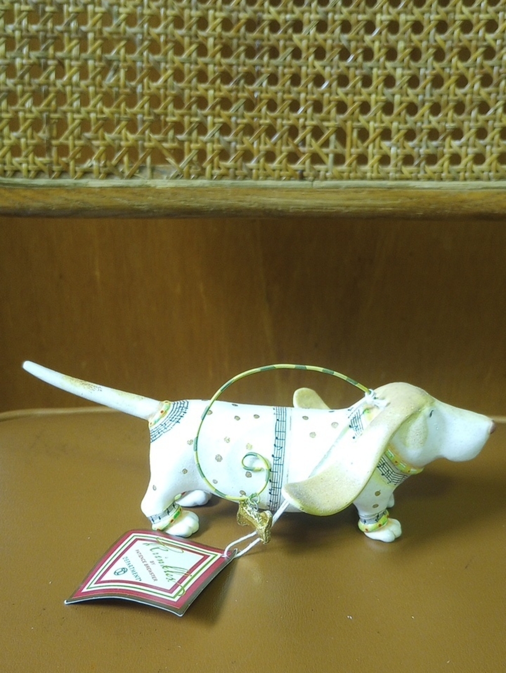 NWT Krinkles by Patience Brewster Dog Decor w/ Musical Notes & Gold Polka Dots - Picture 4 of 9